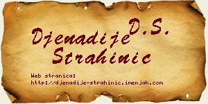 Đenadije Strahinić vizit kartica